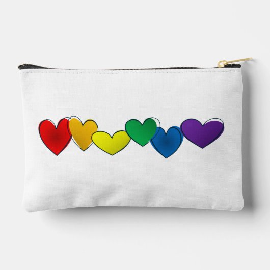 Schattigee PRIDE Regenboogkleuren lachende rups Etui (Achterkant)