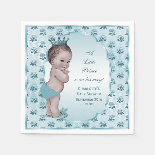 Schattigee  Prince Baby shower Servet (Voorkant)