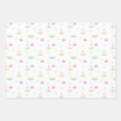 Schattigee Princess Castle Crown Pattern Girl Verj Inpakpapier Vel (Voorkant 2)