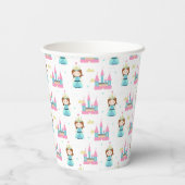 Schattigee Princess Castle Pattern Girly Papieren Bekers (Achterkant)