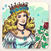 Schattigee Princess Comics Kartonnen Onderzetters (Voorkant)