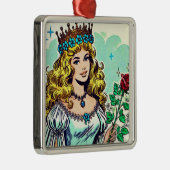  Schattigee Princess Comics Metalen Ornament (Rechts)