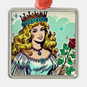  Schattigee Princess Comics Metalen Ornament