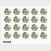  Schattigee Princess Comics Ronde Sticker (Vel)