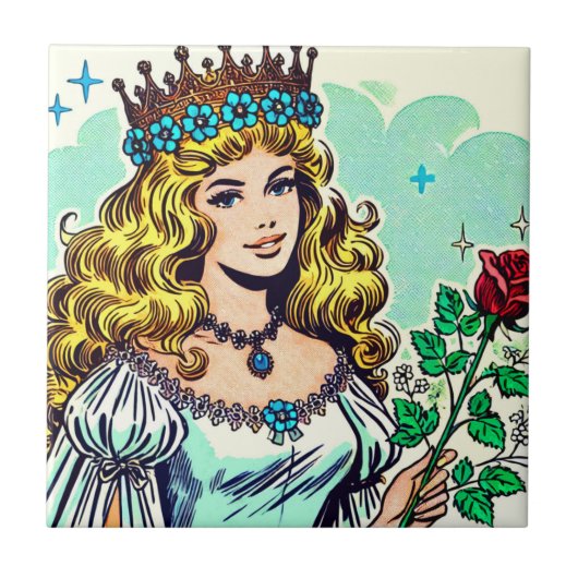 Schattigee Princess Comics Tegeltje (Voorkant)