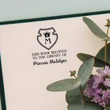 Schattigee Princess Crown Embleem Monogram Boek Bo