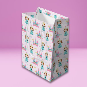 Schattigee Princess Pink Castle Girl Baby shower P Medium Cadeauzakje