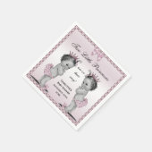 Schattigee Princess Twins Baby shower Servet (Hoek)