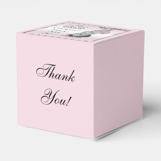 Schattigee  prinses Baby shower dank u Bedankdoosjes (Achterkant)