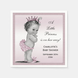 Schattigee  prinses Baby shower Servetten