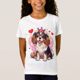 Schattigee prinses Cavalier met een kroon T-shirt