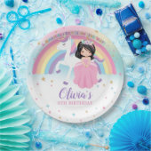 Schattigee Prinses & Eenhoorn Verjaardagsfeest Rai Papieren Bordje (Feest)