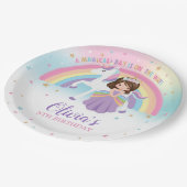 Schattigee Prinses & Eenhoorn Verjaardagsfeest Rai Papieren Bordje (Gekanteld)