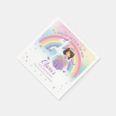 Schattigee Prinses & Eenhoorn Verjaardagsfeest Rai Servet (Hoek)