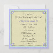 Schattigee Prinses en Eenhoorn Verjaardagsuitnodig Kaart (Achterkant)