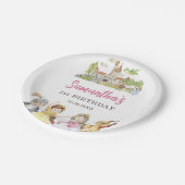 Schattigee prinses en ridders Verjaardag Papieren Bordje (Gekanteld)