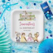 Schattigee Prinses en Ridders Verjaardagsplein Papieren Bordje (Feest)