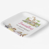 Schattigee Prinses en Ridders Verjaardagsplein Papieren Bordje (Gebogen)