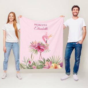 Schattigee prinses Flamingo Fleece Deken
