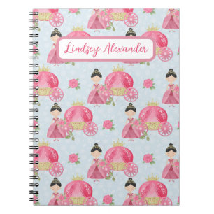 Schattigee prinses gepersonaliseerd notitieboek