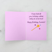 Schattigee prinses Happy Birthday Tante voor nicht Kaart (Binnen)