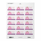 Schattigee prinses in Castle Girl Verjaardagsfeest Etiket (Full Sheet)