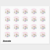 Schattigee prinses in Whimsical Wonderland Ronde Sticker (Vel)