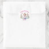 Schattigee prinses in Whimsical Wonderland Ronde Sticker (Tas)