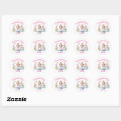 Schattigee prinses in Whimsical Wonderland Ronde Sticker (Vel)