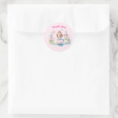 Schattigee prinses in Whimsical Wonderland Ronde Sticker (Tas)