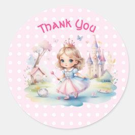 Schattigee prinses in Whimsical Wonderland Ronde Sticker