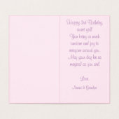  Schattigee prinses met witte kat Kaart (Binnenkant ongevouwen)