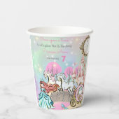 Schattigee Prinses Verjaardag Papieren Bekers (Achterkant)