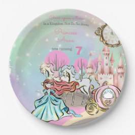 Schattigee Prinses Verjaardag Papieren Bordje