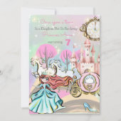 Schattigee Prinses Verjaardagsuitnodiging Feestdagenkaart (Voorkant)