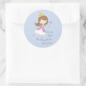 Schattigee Prinses Verjaardagswens Stickers (Tas)