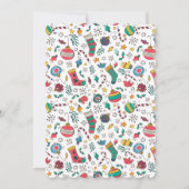 Schattigee print kerstfeest uitnodiging (Achterkant)