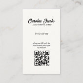 Schattigee professionele chic notaris lening onder visitekaartje (Achterkant)