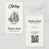 Schattigee professionele chic notaris lening onder visitekaartje (Voorkant / Achterkant)