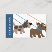 Schattigee professionele hondenwandelaar huisdier  visitekaartje (Voorkant)
