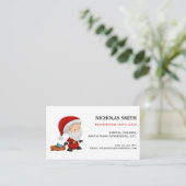 Schattigee Professionele Kerstman met Speelgoed Ke Visitekaartje (Staand voorkant)