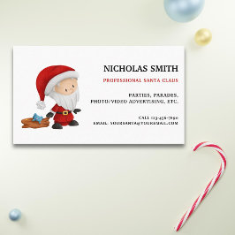 Schattigee Professionele Kerstman met Speelgoed Ke Visitekaartje