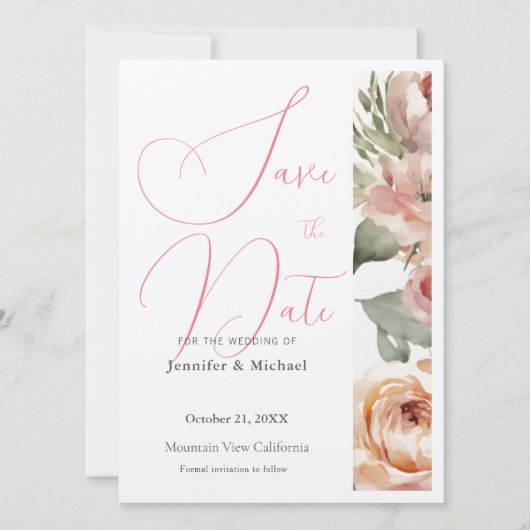 Schattigee Professionele Minimalistische Plain Mod Save The Date (Voorkant)