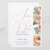 Schattigee Professionele Minimalistische Plain Mod Save The Date (Voorkant / Achterkant)