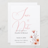 Schattigee Professionele Minimalistische Plain Mod Save The Date (Voorkant / Achterkant)