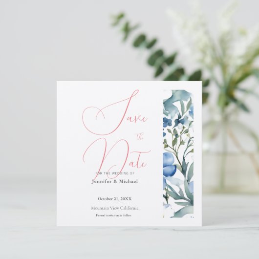 Schattigee Professionele Minimalistische Plain Mod Save The Date (Staand voorkant)