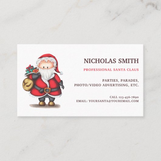 Schattigee Professionele Sinterklaas Visitekaartje (Voorkant)
