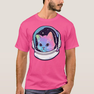 Schattigee psychedelische astronaut Cat Trippy Edm T-shirt