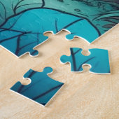 Schattigee Psychedelische Mushroom House Illustrat Legpuzzel (Zijkant)