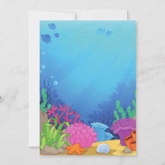 Schattigee Puffer Fish Blue Ocean Verjaardag Kaart (Achterkant)